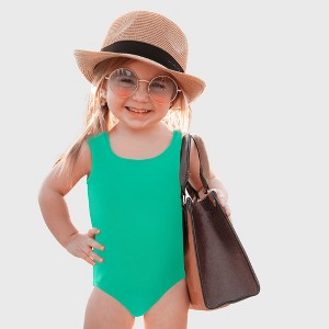 City Threads USA-Made Girls UPF 50+ One Piece Swimsuit - 1 of 4