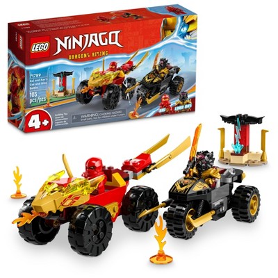LEGO NINJAGO Kai and Ras&#39;s Car and Bike Battle Toddler Building Toy 71789