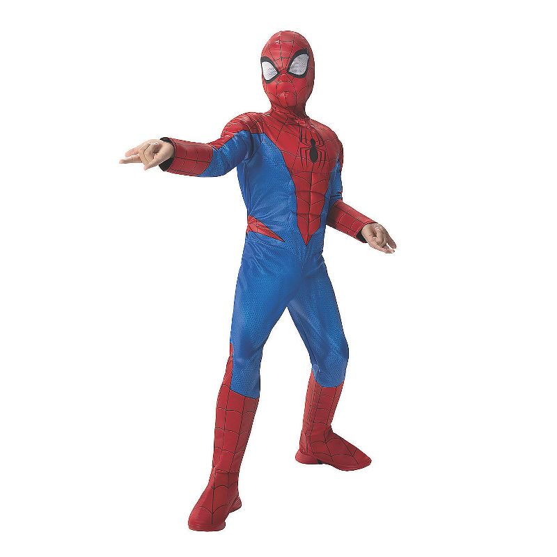 Jazwares Boys' Spider-Man Qualux Costume - Size 12-14 - Red, 1 of 2