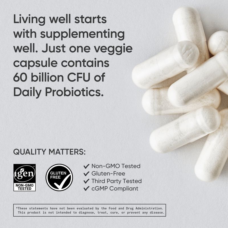 Sports Research Daily Probiotics, 60 Billion CFU, 30 Delayed Release Capsules, 4 of 5