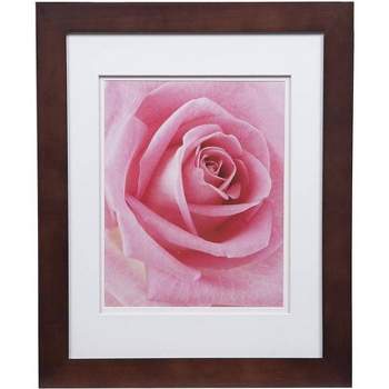 Gallery Solutions 11"x14" Cherry Wood Wall Picture Frame with Double White Mat 8"x10" Image