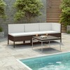 vidaXL Garden Furniture Set Brown PE Rattan 3 Piece Set - 2 of 4