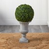 Nearly Natural 2.5-ft Boxwood Topiary with Urn (Indoor/Outdoor) - 2 of 2