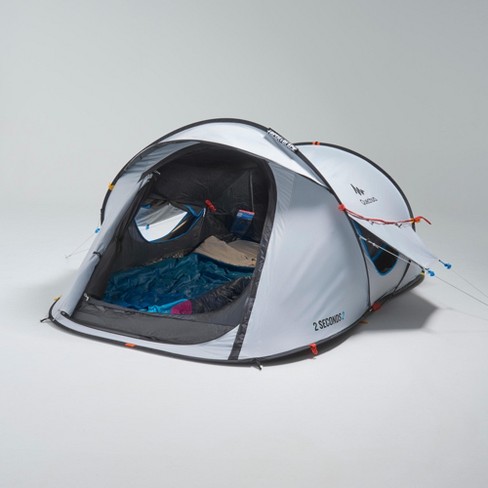 welvaart molen Verlichten Decathlon Quechua Quechua 2 Second Fresh & Black Waterproof Camping Tent 2  Person, White : Target