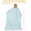 Catalonia Adult Wearable Fleece Blanket Snuggie, Super Soft Cozy Mink Micro Plush Wrap Throws Blanket Robe, Gift for Woman Man - 3 of 4