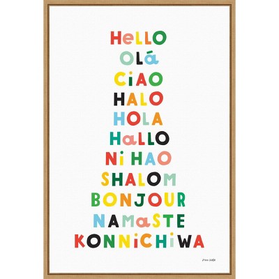 16" x 23" Language of Hellos by Ann Kelle Framed Wall Canvas - Amanti Art