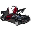Bugatti EB110 SS Super Sport Nero Vernice Black with Red Interior and Silver Wheels 1/18 Model Car by Autoart - 2 of 4