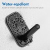 LunaLulinlk Black Wall Hook Coat Rack for Hanging Towel Backpack Hat Damage Free Decorating - 3 of 4