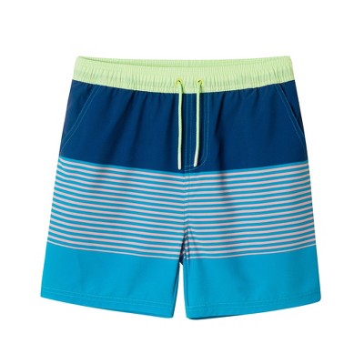 Andy & Evan  Toddler  Lime & Navy Colorblock Swim Truck