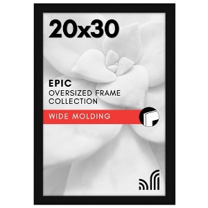 Americanflat 20x30 inch Black Poster Frame | Polished Plexiglass. Hanging Hardware Included! - 1 of 4