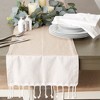 Design Imports  Dobby Fringed Table Runner, Stone Brown, 15X108" With 3" Fringe On Each Side - 2 of 4