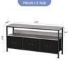 39" TV Stand Dresser with 2 Fabric Drawers, Modern Entertainment Center for 50" TVs, Living Room Storage Cabinet - 2 of 4