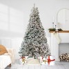 Northlight 6.5' Prelit Artificial Christmas Tree Medium Heavily Flocked Pine Medium - Clear Lights - 2 of 3