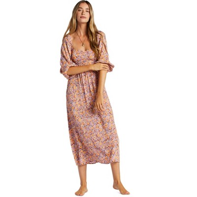Billabong Womens Swept Away Floral Midi Dress