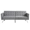 54.33'' Linen Convertible Split-Back Sofa Bed with Adjustable Recline and Stainless Steel Legs - 4 of 4
