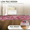 AMERLIFE Area Rug, Machine Washable Vintage Carpet with Non-Slip Backing, Soft Rug for Living Room, Bedroom, Hallway Use - 4 of 4