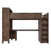 GDFStudio Buckle Space-Saving Wooden Queen Loft Bed with Wardrobe and Headboard Storage - 4 of 4