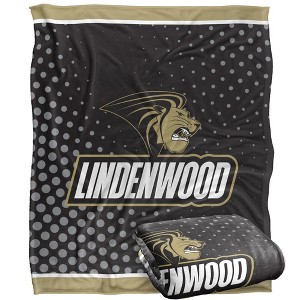 Lindenwood University Logo Dots Silky Touch Blanket White 50x60 - 1 of 4