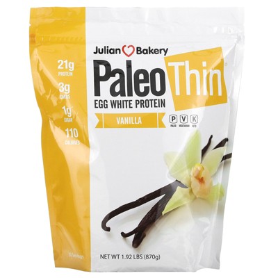 Julian Bakery Paleo Thin, Egg White Protein, Vanilla, 1.92 lbs (870 g)
