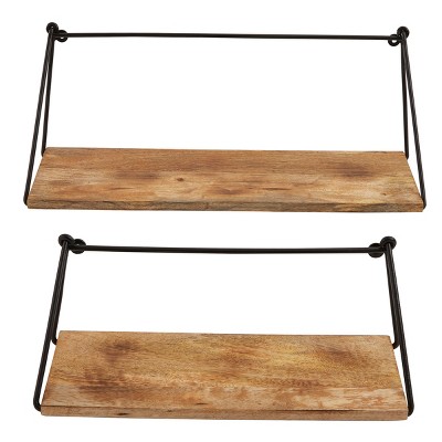 31.5 in. Large Floating Shelves Wood for Wall, Set of 2-Wider Floating Wall Shelves for Wall Decor