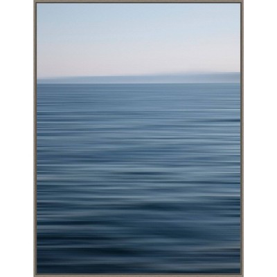 32 x 42 Abstract Blue Horizon by Savanah Plank Danita Delimont Framed  Canvas Wall Art Print - Amanti Art