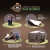 CLAM Quick-Set Pavilion 12.5' x 12.5' Portable Pop-Up Outdoor Camping Gazebo Screen Tent Canopy Shelter & Carry Bag with Floor Tarp Cover Attachment - 4 of 4