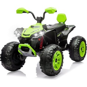 2-Seater Kids ATV Ride-On, 24V Electric Quad 4 Wheeler with 800W Motors, 7Ah Battery, Remote Control, Bluetooth, MP3, USB - 1 of 4