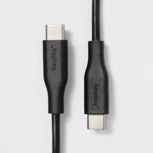 Best Buy essentials™ 5' USB-C to USB-C Charge-and-Sync Cable Black