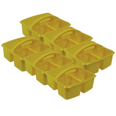 Storex 00950U06C Small Caddy, Yellow (Pack of 6)