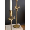 2 x Set of 3 Forged Iron Deer Antler Taper Candle Holders,Antique Gold Finish for Holiday, Lodge, or Rustic Decor by Kalalou - 2 of 4