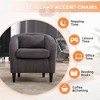 HOMEFUN Modern Corduroy Upholstered Accent Chair with Wooden Legs - 3 of 4