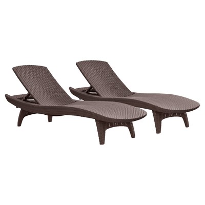 Pacific Sun 3pc Loungers With Table Set Brown Keter Target