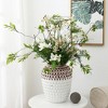 LuxenHome Vintage White and Brown Beaded 12-Inch Tall Urn Vase Multicolored - 4 of 4