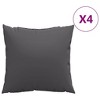 vidaXL Throw Pillows 4 pcs Anthracite 19.7"x19.7" Fabric - 2 of 4