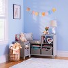 Martha Stewart Kids' Corner Reading Nook: Children's Bedroom Storage, Reading Bench with Cube Toy Storage Organizer - 3 of 4
