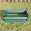 NAYSAYE Planter Metal Raised Garden Bed Rectangle Raised Planter for Flowers Plants Vegetables Herbs for Outdoor Garden, Green, 48"*24"*12" - 4 of 4