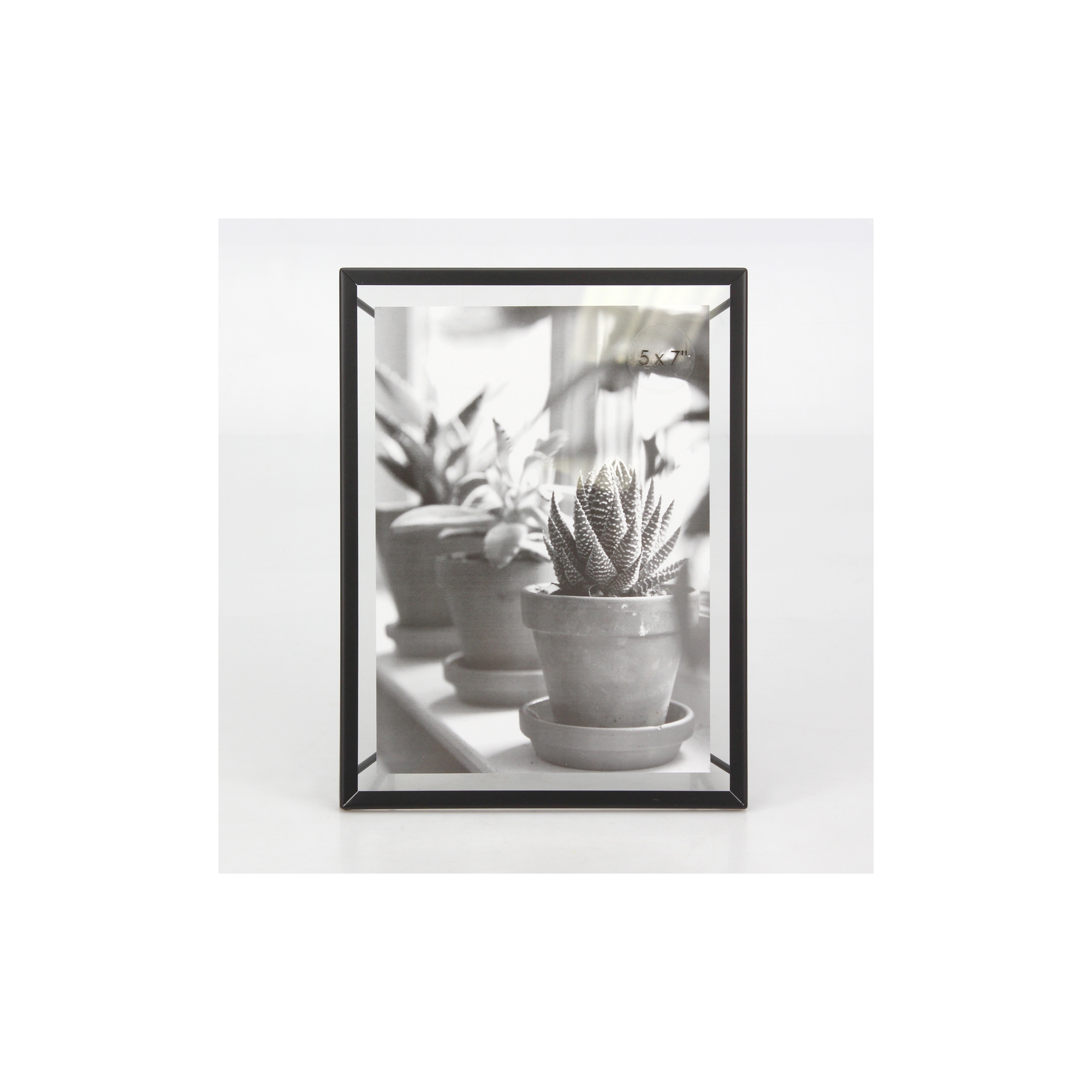 5" x 7" Frame with Symmetrical Wire Back Satin Black - Threshold™