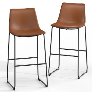 Dovelina 29" Modern PU Leather Barstool Counter Stool Set of 2 - 1 of 4