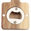 Unique Bargains Bottle Opener Magnetic Acacia-Wood Round Handle Magnet Wood Deep Brown 2.36"x3.35"x0.47" 1 Pcs - 4 of 4