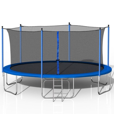 Aukfa 14FT Trampoline with Safety Enclosure Net,Outdoor Trampoline,UV-Resistant Jump Mat ,for Kids and Adults Backyard Fun