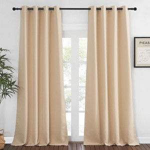 NICETOWN Grommet Top Blackout Curtains, Thermal Insulated Noise Reducing Window Drapes (Set of 2) - 1 of 4