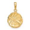 Black Bow Jewelry 14k Yellow Gold Polished and Textured Basketball Pendant, 14mm - 3 of 4