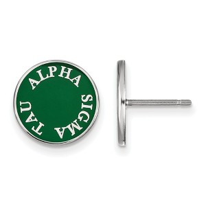 Black Bow Jewelry Sterling Silver Alpha Sigma Tau Greek Life Stud Earring - 1 of 3