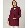 INSPIRE CHIC Women's Regular Fit Notched Lapel Long Sleeve Buttoned Classic Coat - 3 of 4