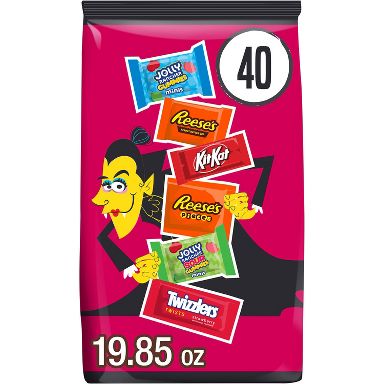 Hershey's Chocolate and Sweets Assorted Halloween Candy Snack Size Bulk Bag - 19.85oz/40ct