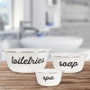 AuldHome Design Enamelware Spa Basin Set (Set of 3, White); White Rustic Farmhouse Decor Spa Bowls for Bathroom Storage and Home Decor - 2 of 4