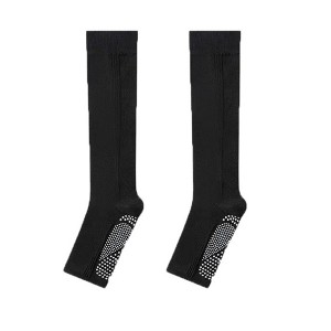 Anna-Kaci Unisex Non-Slip Crew Socks Two-Pack with Gripper Soles and Soft Stretch Fabric - 1 of 2