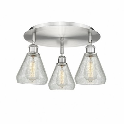 Conesus - 3 Light Flush Mount In Industrial Style-9.25 Inches Tall and 17.75 Inches Wide