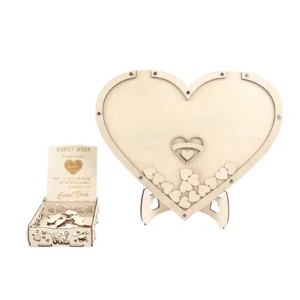 Home Collection Natural Wooden Heart Drop Top Frame 13