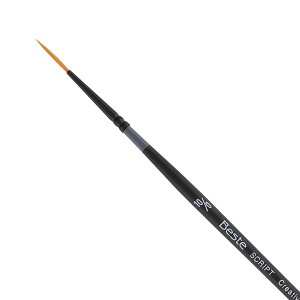 Creative Mark Beste Golden Taklon Script Liner #6 Artist Brush, Professional Watercolor Brushes, For Acrylic Painting, Short Handle, Sharp Edges, - 1 of 4